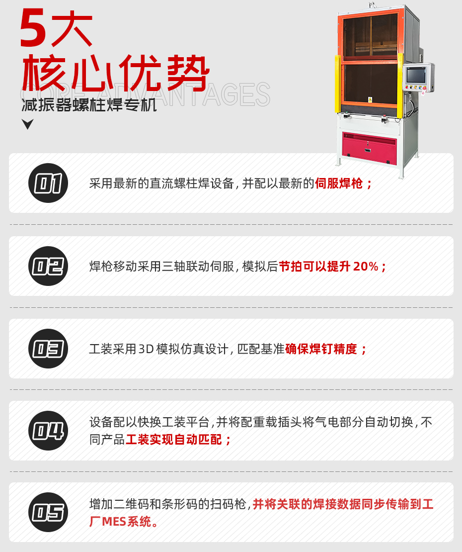 減振器螺柱焊專機(jī)核心優(yōu)勢